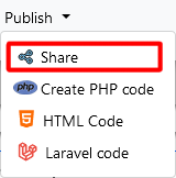 Share dashboard - Step 3